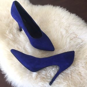 Blue Suede Stilettos - Nine West